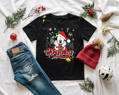 Christmas character faces t-shirt for family holiday outfits