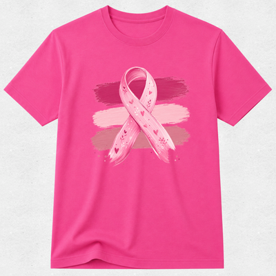 Ribbon Hearts - Breast Cancer Awareness Tshirt