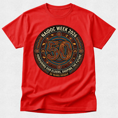 NAIDOC Week 2026 Tshirt – 50 Years Deadly - Honouring our Elders
