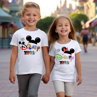 Cute Disney inspired Smiles & Ears graphic tee – soft cotton fabric