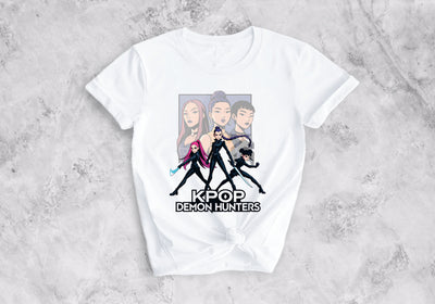 Black K-Pop Demon Hunters inspired Pop Idol Fighters graphic tee