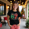Kids Christmas 67 trend tee with Santa and Reindeer