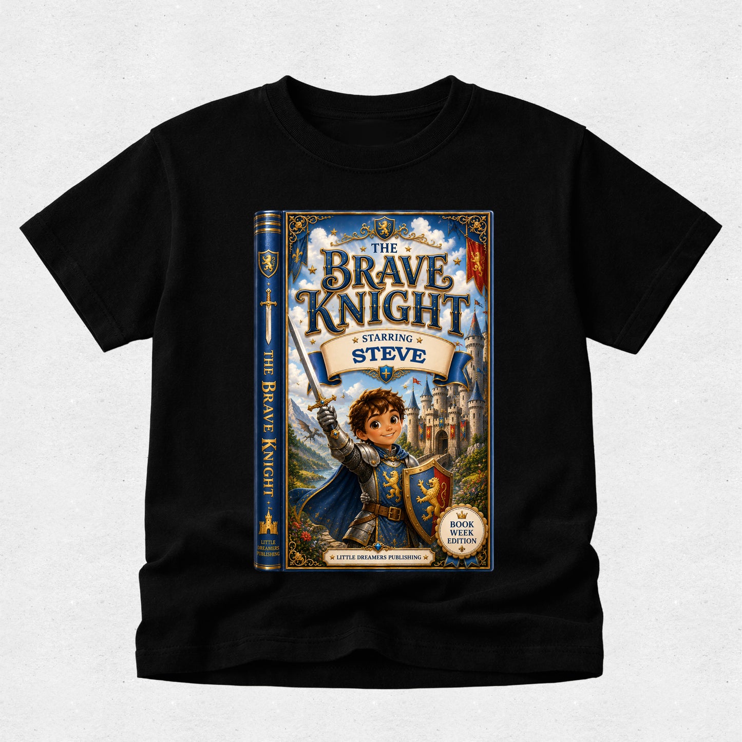Personalised Book Starring your Child Tshirt - Book Week - Knight