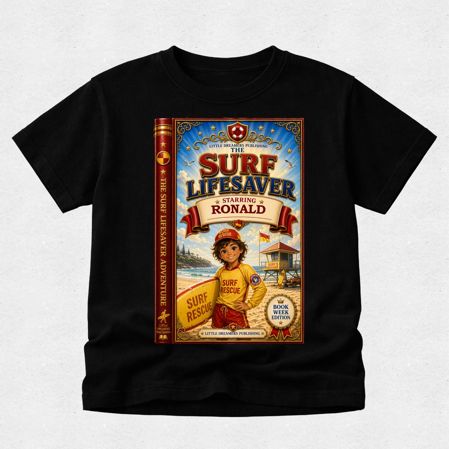 Personalised Book Starring your Child Tshirt - Book Week - Lifesaver