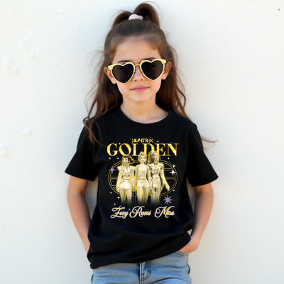Golden Hour K-Pop Demon Hunters graphic t-shirt with idol artwork