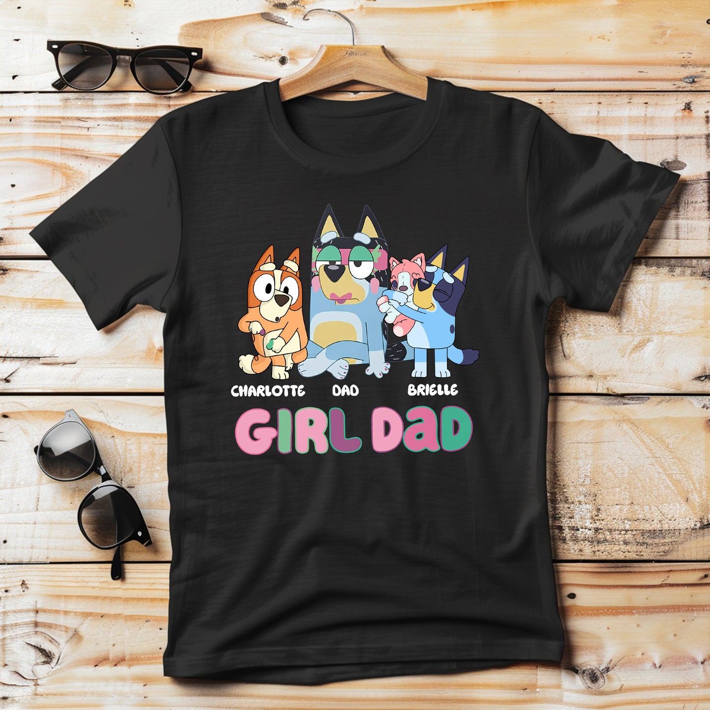 Girl Dad Vibes – Bandits Makeup Bluey Inspired Tshirt