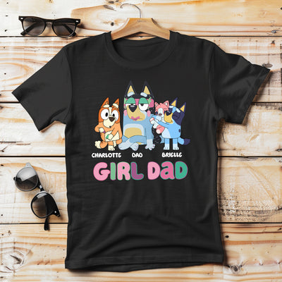 Girl Dad Vibes – Bandits Makeup Bluey Inspired Tshirt
