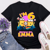 Minions themed birthday t-shirt with matching party accessories