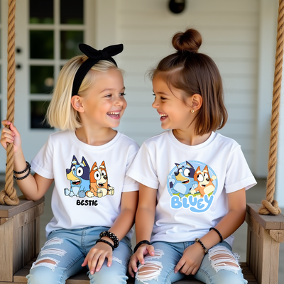 Custom Bluey Inspired TShirt – Pick your Character (Image Set 3)