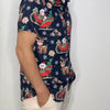 Christmas Button Up Shirt  – Navy