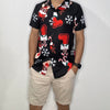 Christmas Button Up Shirt  – Black