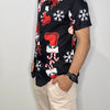 Christmas Button Up Shirt  – Black