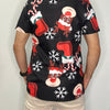 Christmas Button Up Shirt  – Black
