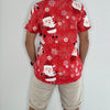 Christmas Button Up Shirt  – Red