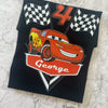 Custom Disney Cars birthday shirt with racing design