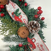 Christmas wreath with custom name for front door