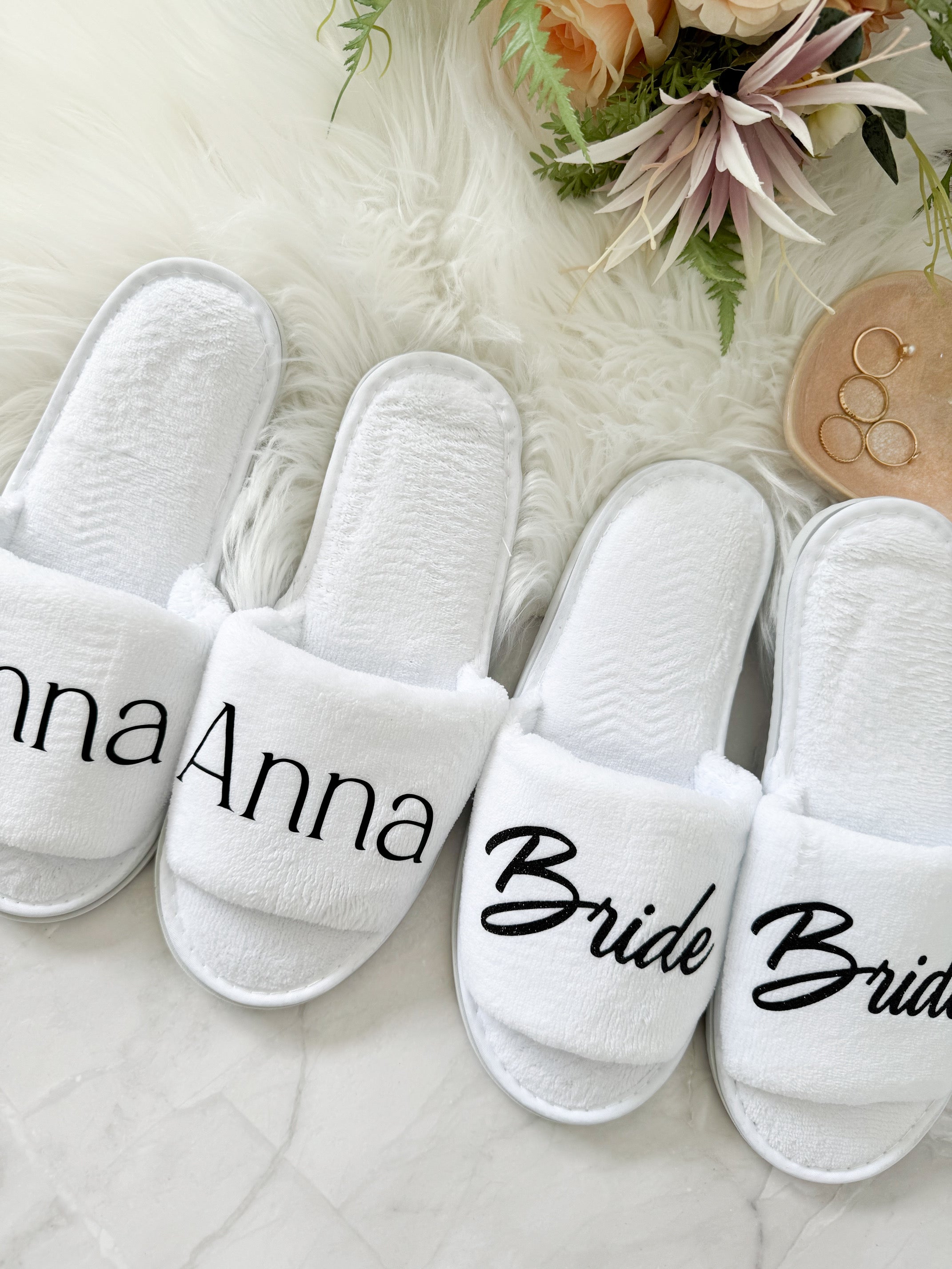 Personalised Slippers – Name or Initials Printed | Bare Print Design