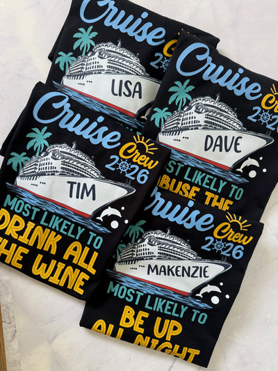 Cruise crew most likely to trip t-shirt