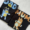 Men’s t-shirt inspired by Bandit from Bluey, classic edition design for dads.