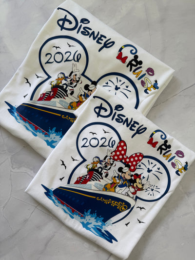 Close-up of Mouse Ahoy design on Disney Cruise inspired t-shirt