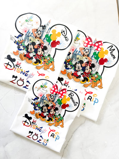 Nostalgic Disney park outfit – Main Street Magic Castle Edition tee styled flat
