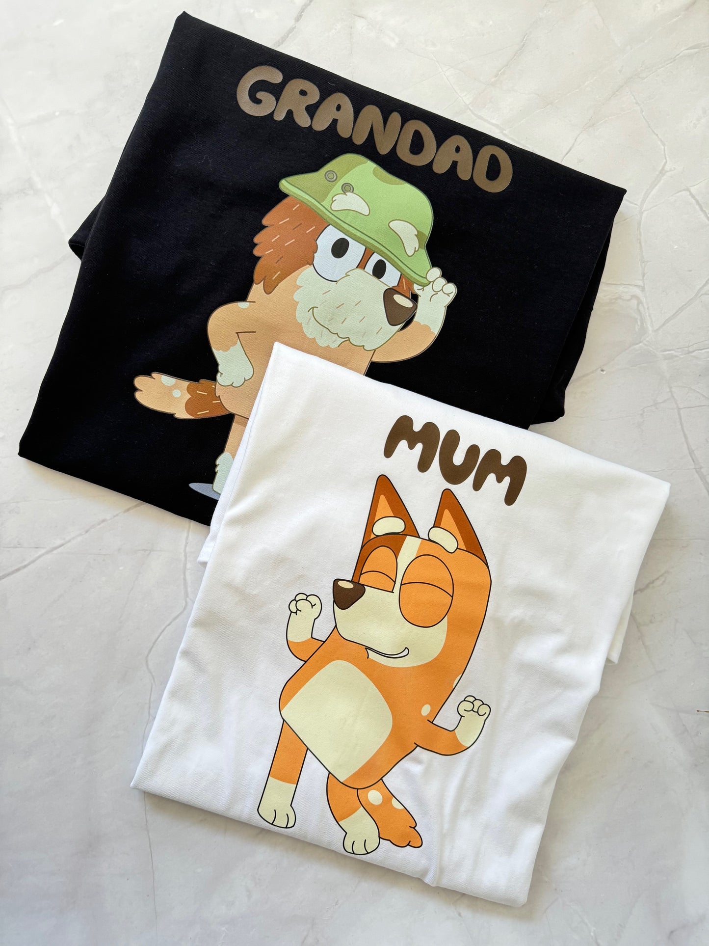 Custom Bluey Inspired TShirt – Pick your Character (Image Set 2)