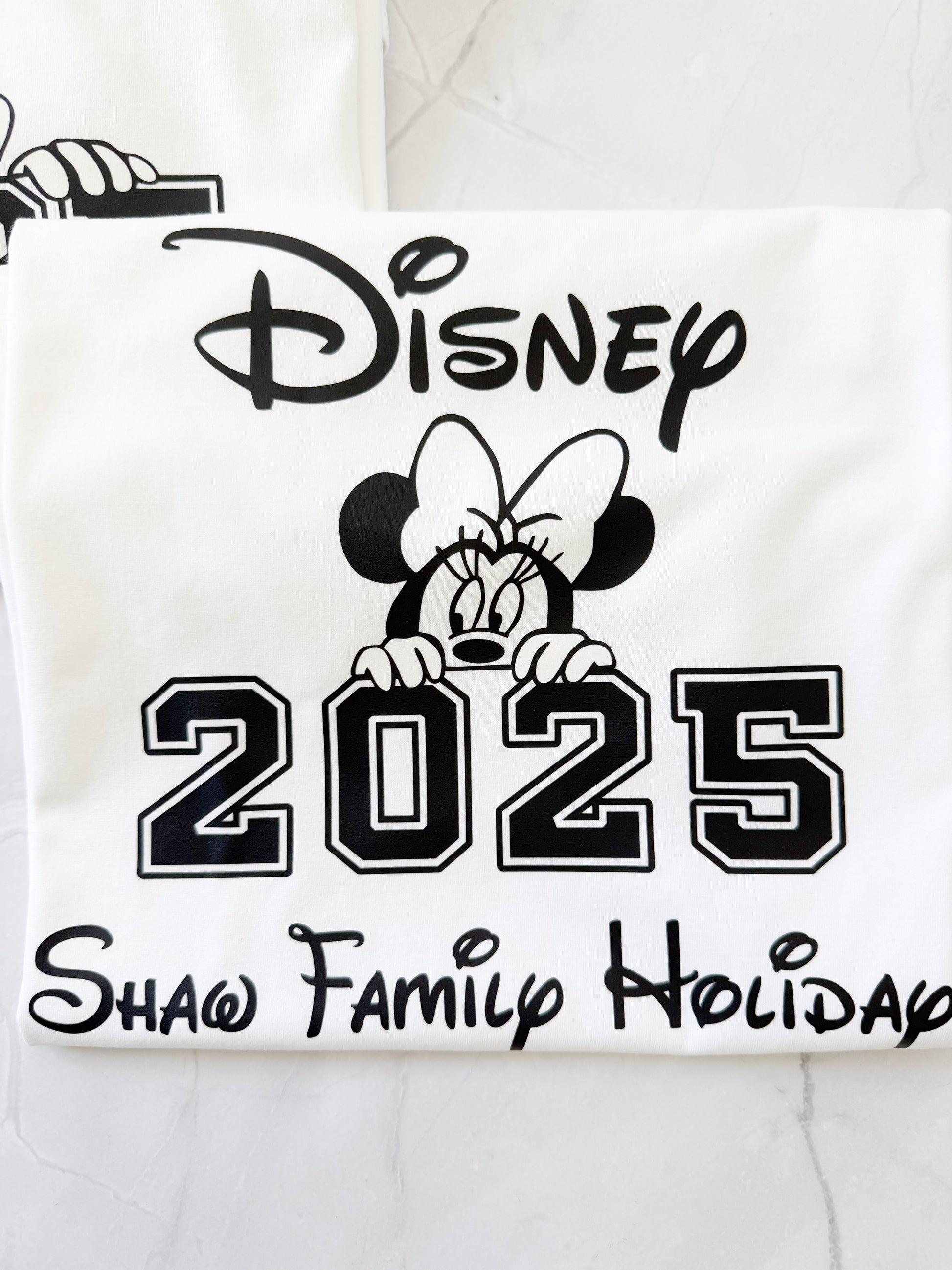 Mickey and Minnie Club tee – styled outfit flat lay with accessories