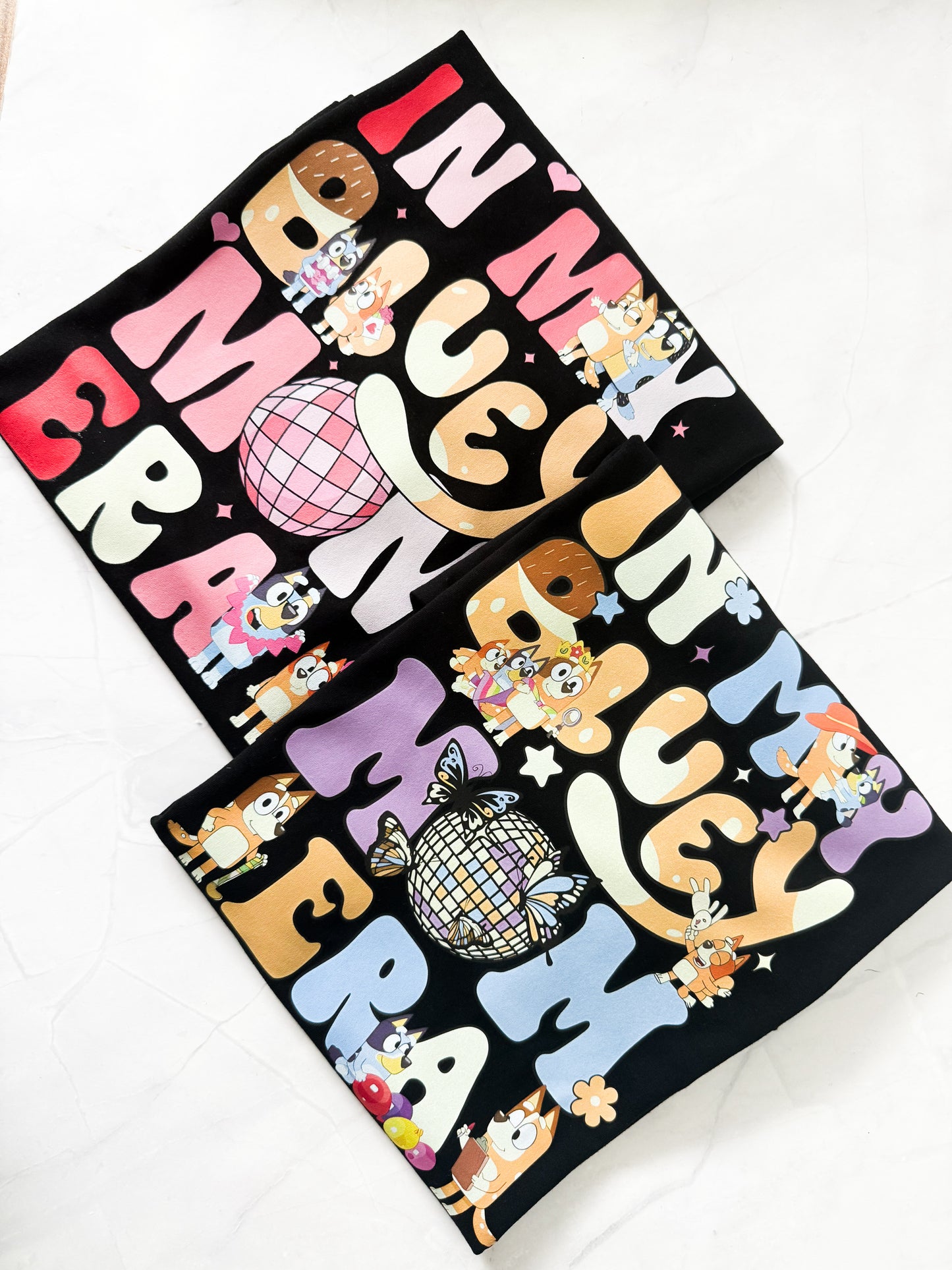 Bluey inspired mum and kids matching t-shirt set