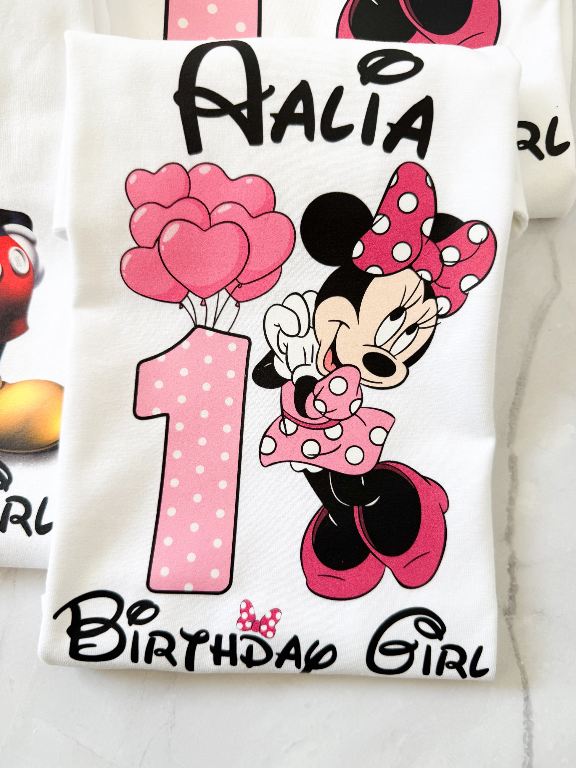 Customisable Disney inspired birthday shirt with personalised name and age.