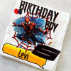 Custom superhero birthday shirt for kids – Spiderman themed party outfit