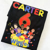  Custom Wiggles birthday shirt for toddlers and kids – laid flat for detail view