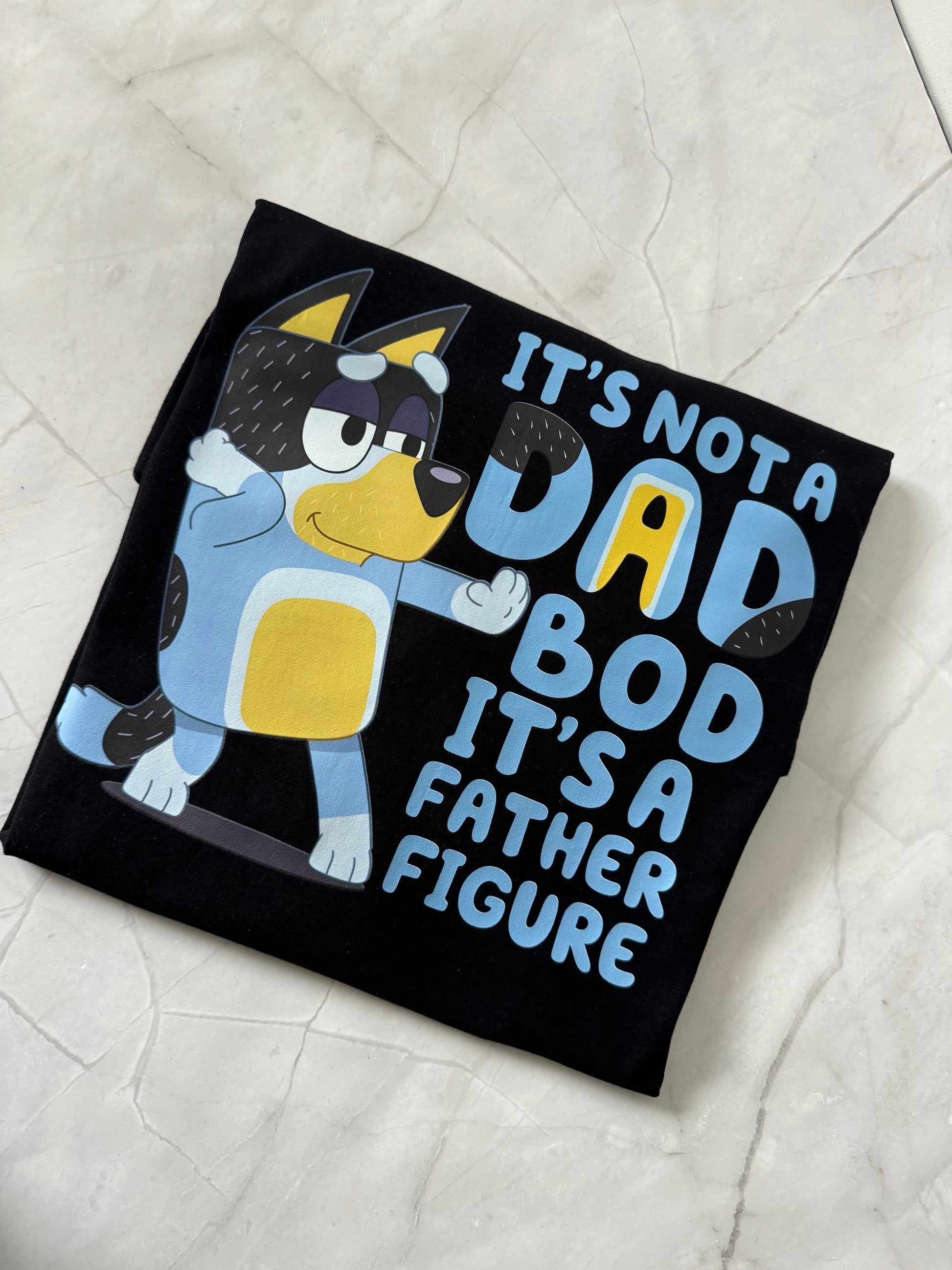 Playful Bluey inspired dad t-shirt gift idea