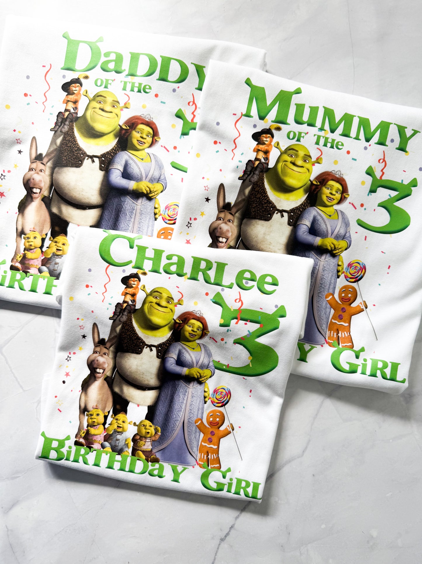 Shrek Inspired Birthday Family Tshirt