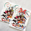 Close-up of sparkling castle and fairy dust graphic on Disney inspired t-shirt