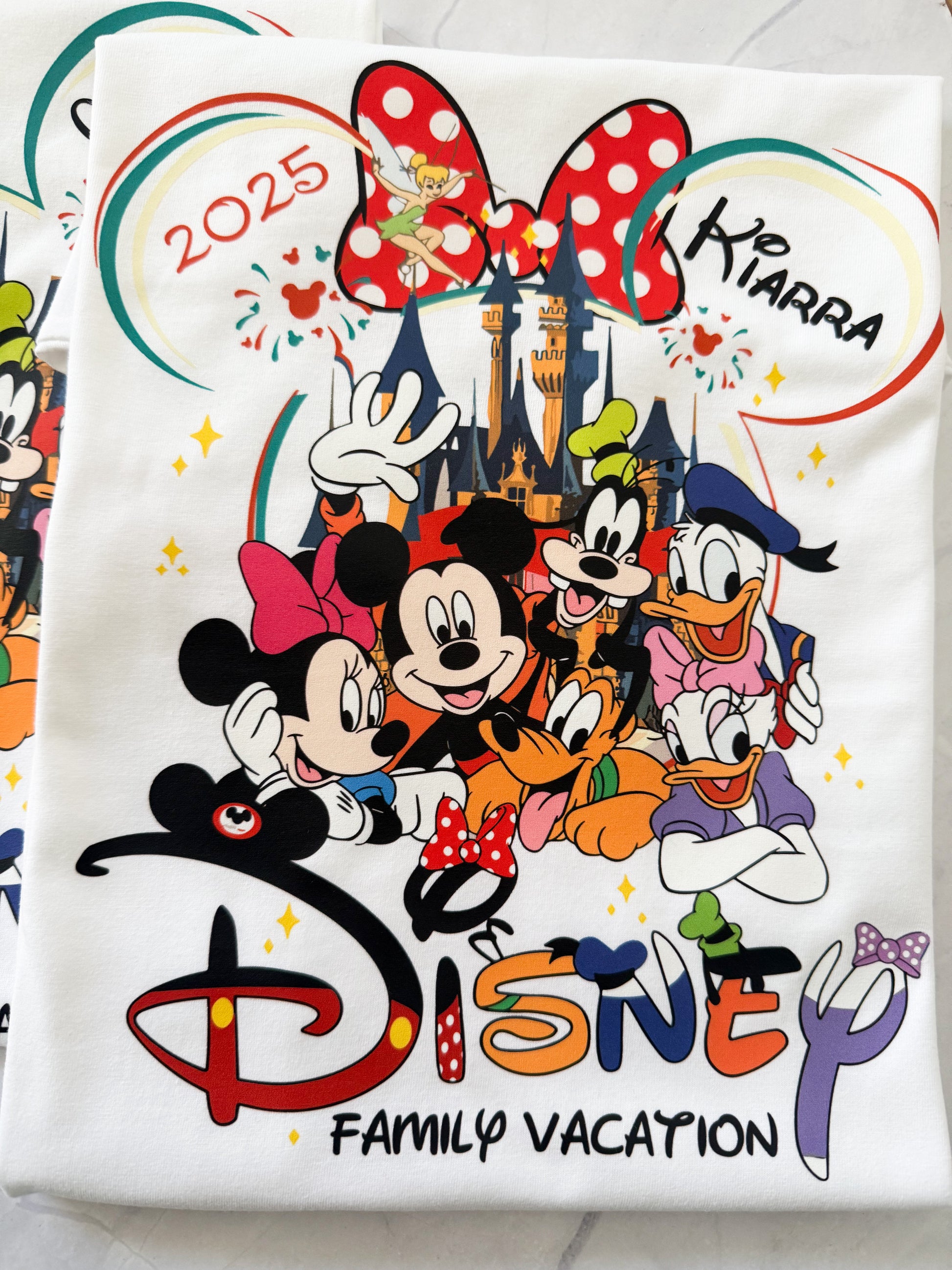 Child wearing Fairy Dust & Castle Dreams Disney inspired t-shirt smiling