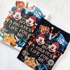 Disney cruise family matching pirate t-shirts laid flat