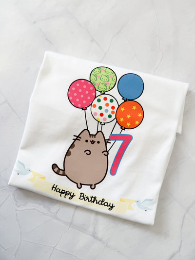 Pusheen Hello Kitty Inspired Birthday Tshirt