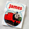 Toddler wearing a Thomas & Friends printed shirt, perfect for train fans