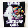 Gabby's Dollhouse inspired birthday t-shirt with birthday party props