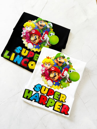 Super Mario Inspired Birthday Party T-Shirts #2