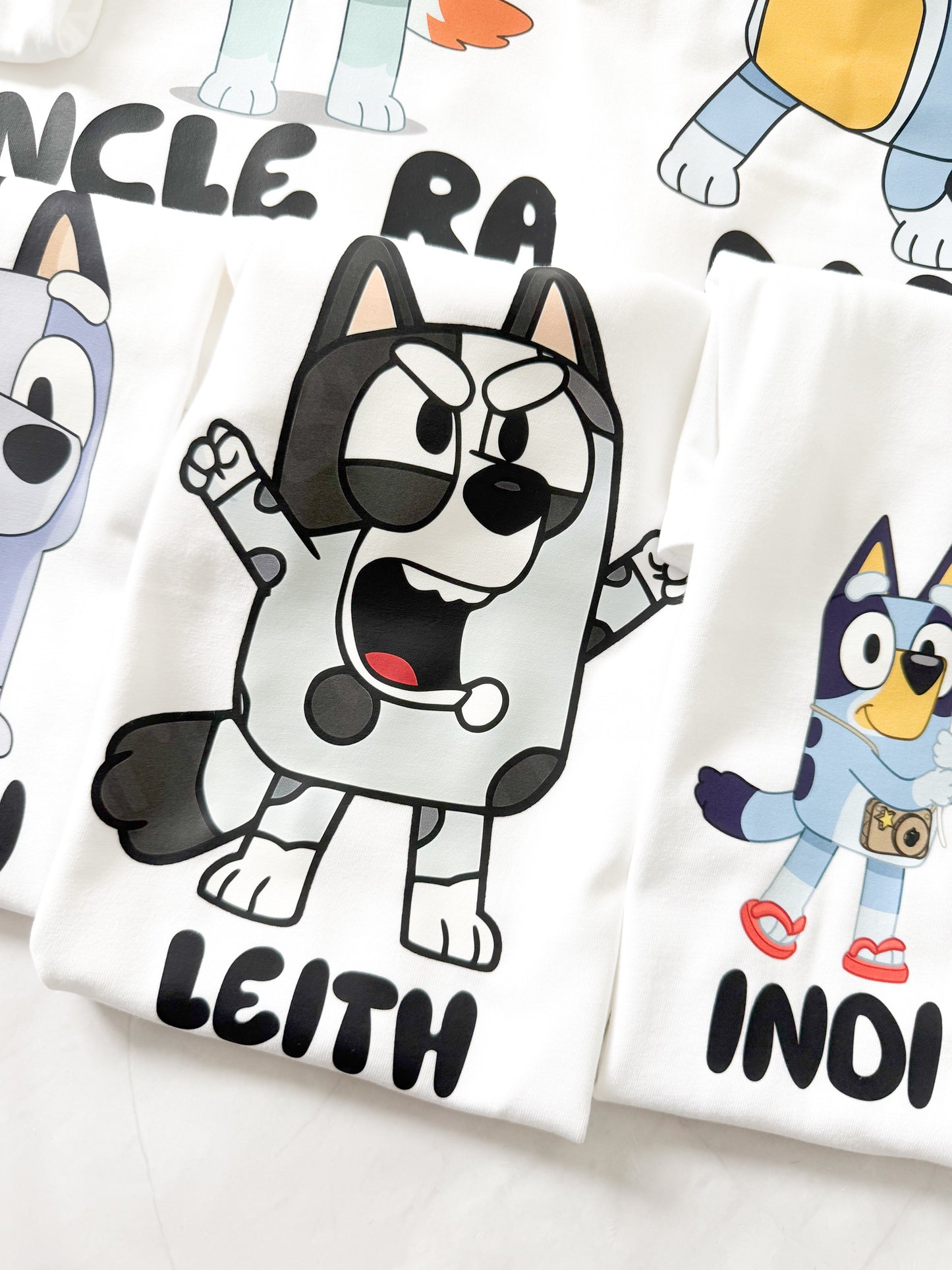 Custom Bluey Inspired TShirt – Pick your Character (Image Set 2)