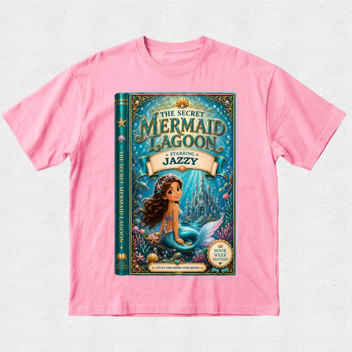 Personalised Book Starring your Child Tshirt - Book Week - Mermaid