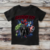 Customisable superhero shirt inspired by popular comic book characters