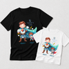 Superhero Dad Series 3 - 1st Fathers Day Matching Tshirt