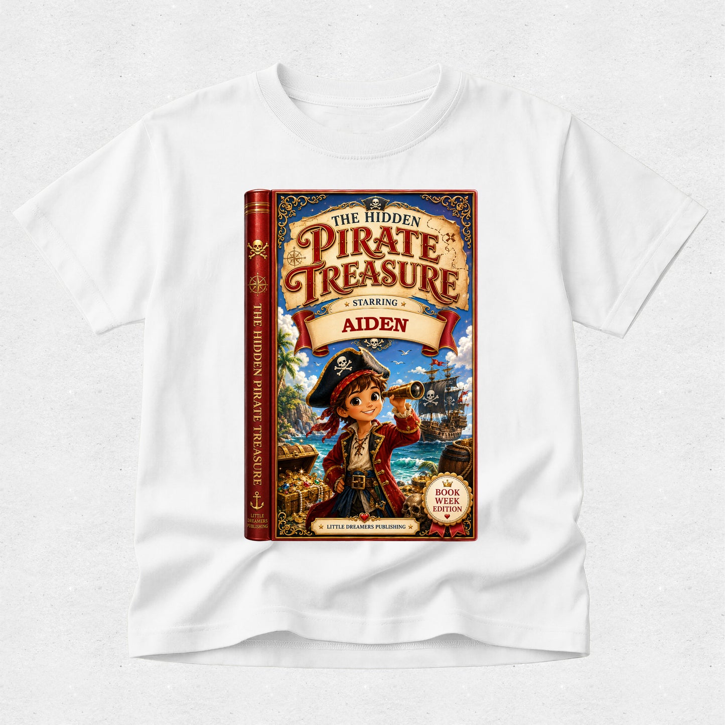Personalised Book Starring your Child Tshirt - Book Week - Pirate