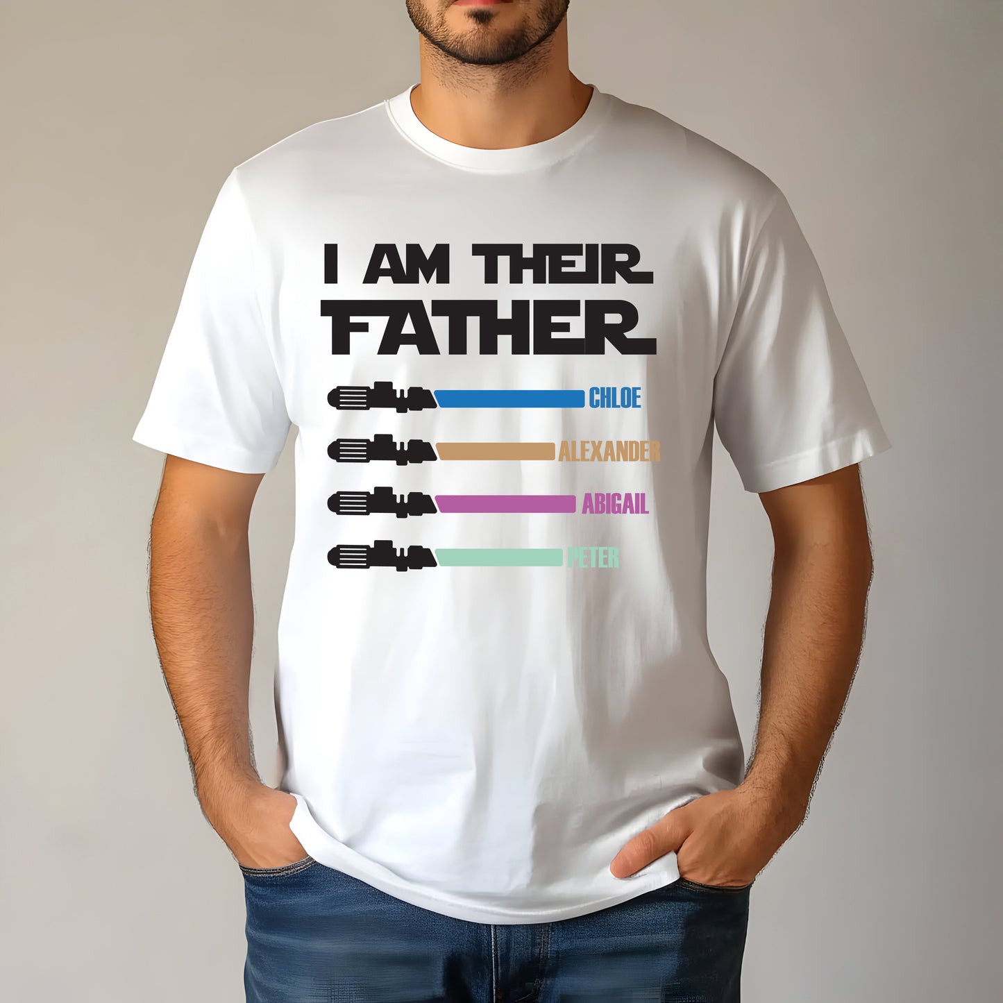 I Am Their Father galaxy inspired custom dad t-shirt front view
