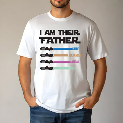 I Am Their Father galaxy inspired custom dad t-shirt front view