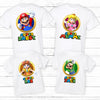 Super Mario inspired kids birthday t-shirt flat view