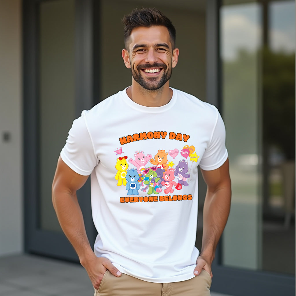 Harmony Day Tshirt - Care Bears Love Inspired - Everyone Belongs