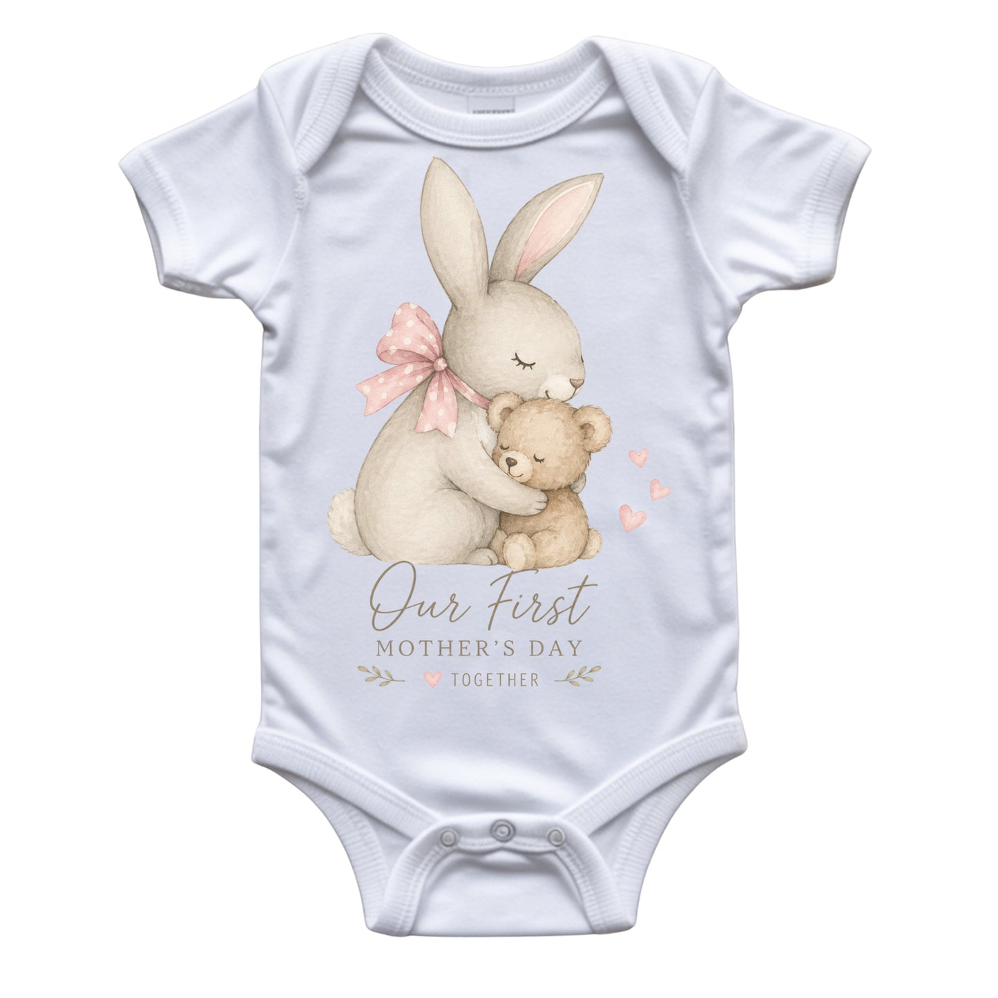 Our First Mothers Day Together Tshirt - Bunny & Teddy Matching Tees
